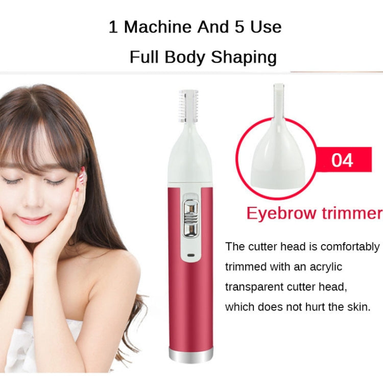 XD-3011 5 in 1 Multifunction Shaver Nose Trimmer Eyebrow Shaver Kit for Ladies