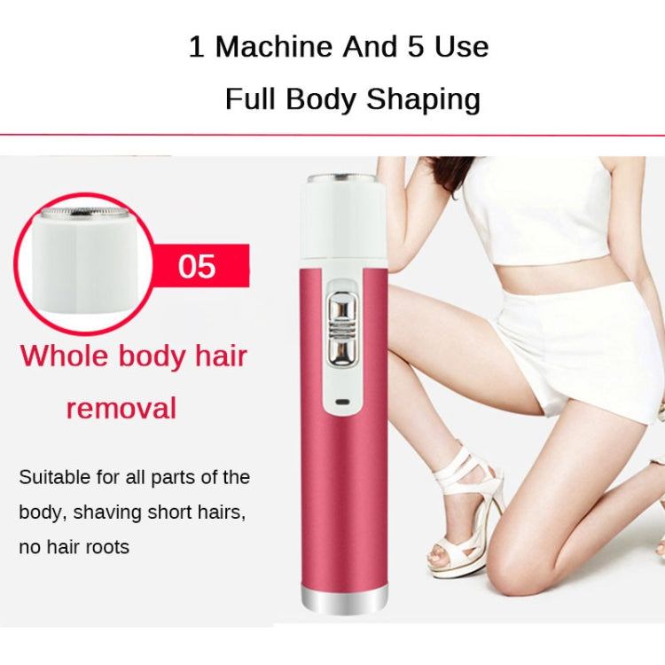 XD-3011 5 in 1 Multifunction Shaver Nose Trimmer Eyebrow Shaver Kit for Ladies