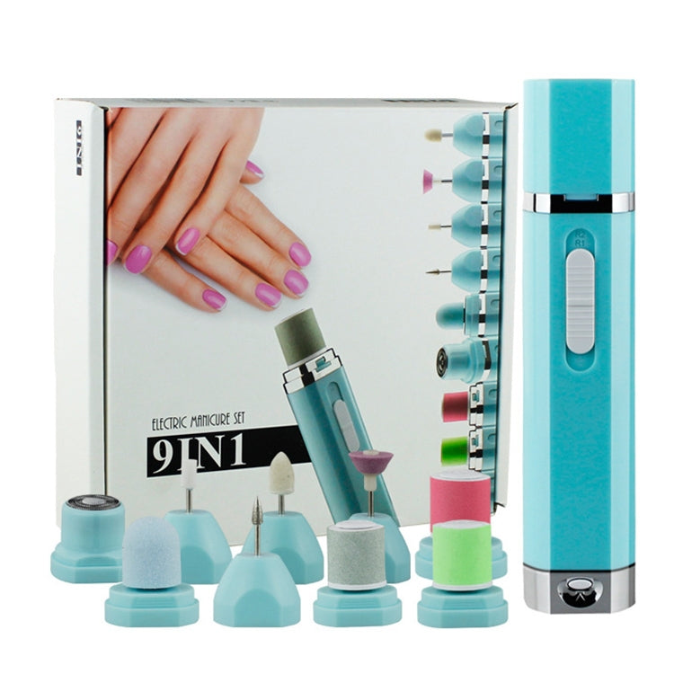 BZ-3561 9 in 1 Portable Multifunction Nail Polishing Machine Manicure Tool Set