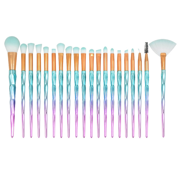 20 in 1 Diamond Handle Eye Brush Multi-functional Makeup Brush, Pink+Blue Handle and Purple Brush, HCB9120A, HCB9120B, HCB9120C, HCB9120D, HCB9120E, HCB9120F, HCB9120G