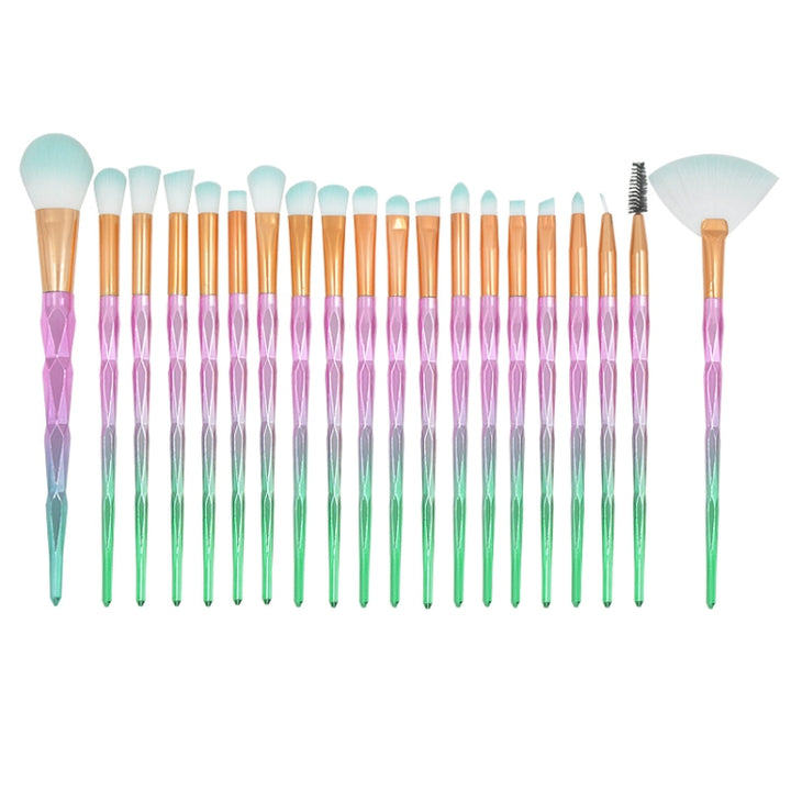 20 in 1 Diamond Handle Eye Brush Multi-functional Makeup Brush, Pink+Blue Handle and Purple Brush, HCB9120A, HCB9120B, HCB9120C, HCB9120D, HCB9120E, HCB9120F, HCB9120G