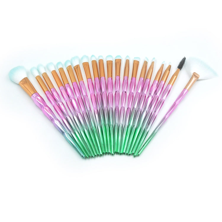 20 in 1 Diamond Handle Eye Brush Multi-functional Makeup Brush, Pink+Blue Handle and Purple Brush, HCB9120A, HCB9120B, HCB9120C, HCB9120D, HCB9120E, HCB9120F, HCB9120G