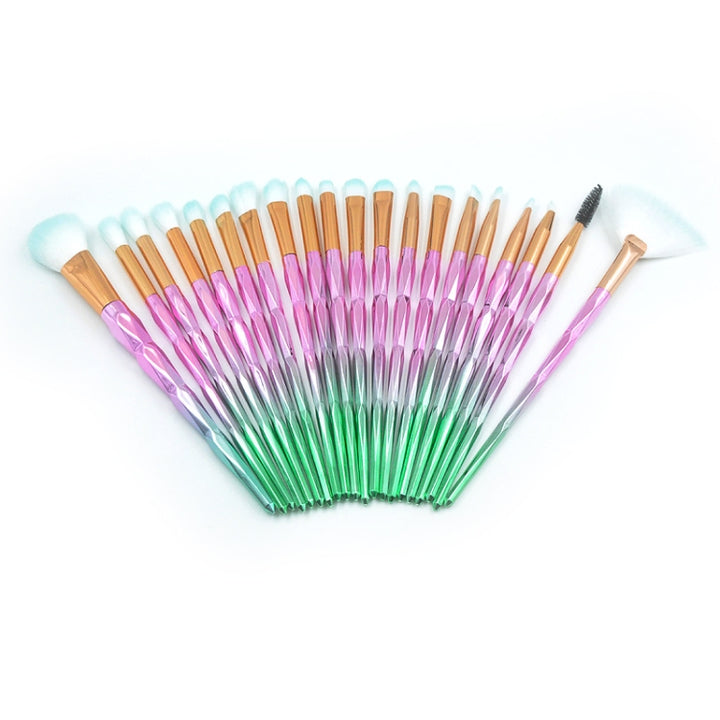 20 in 1 Diamond Handle Eye Brush Multi-functional Makeup Brush, Pink+Blue Handle and Purple Brush, HCB9120A, HCB9120B, HCB9120C, HCB9120D, HCB9120E, HCB9120F, HCB9120G