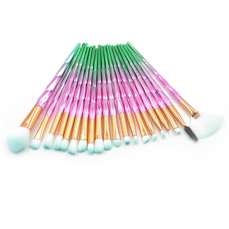 20 in 1 Diamond Handle Eye Brush Multi-functional Makeup Brush, Pink+Blue Handle and Purple Brush, HCB9120A, HCB9120B, HCB9120C, HCB9120D, HCB9120E, HCB9120F, HCB9120G