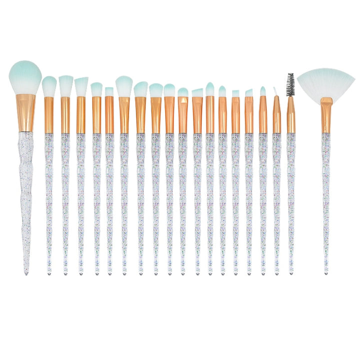 20 in 1 Diamond Handle Eye Brush Multi-functional Makeup Brush, Pink+Blue Handle and Purple Brush, HCB9120A, HCB9120B, HCB9120C, HCB9120D, HCB9120E, HCB9120F, HCB9120G