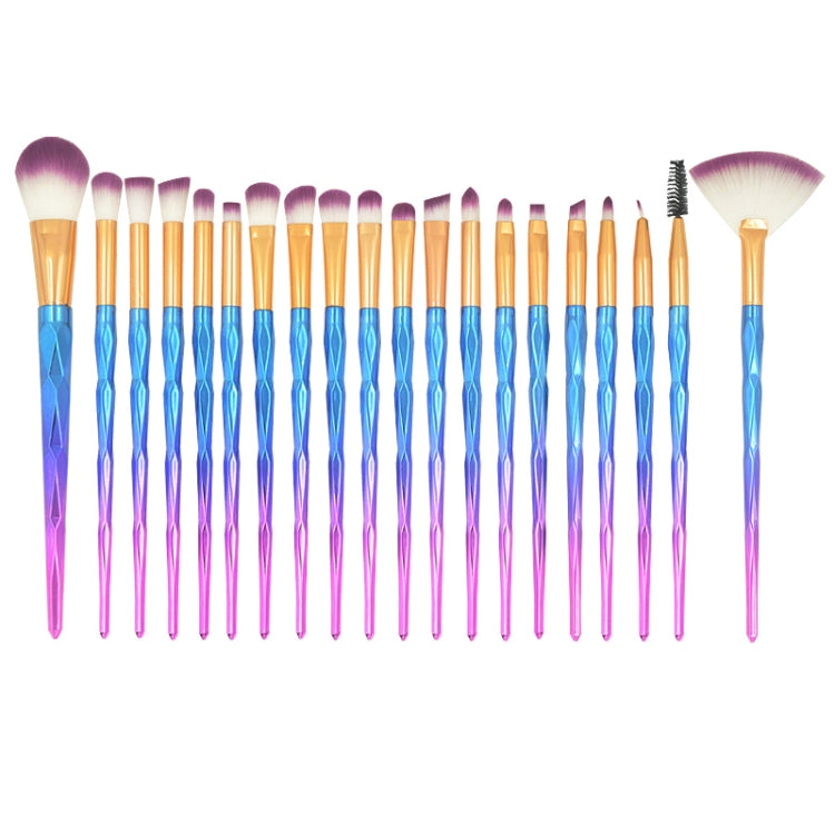 20 in 1 Diamond Handle Eye Brush Multi-functional Makeup Brush, Pink+Blue Handle and Purple Brush, HCB9120A, HCB9120B, HCB9120C, HCB9120D, HCB9120E, HCB9120F, HCB9120G