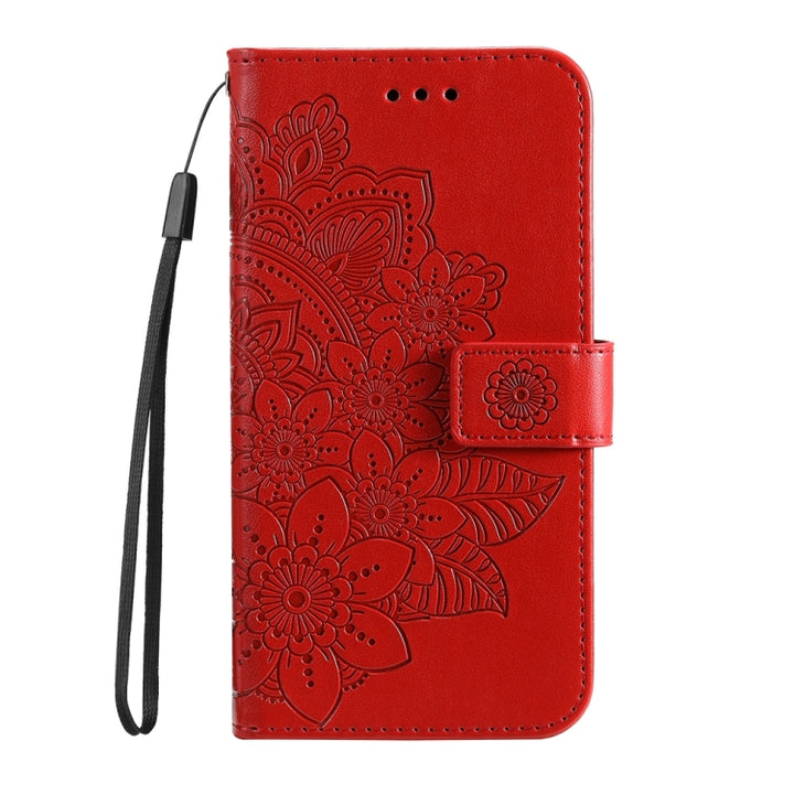 For Huawei nova 11i / Maimang 20 5G / Enjoy 60 Pro 7-petal Flowers Embossing Leather Phone Case