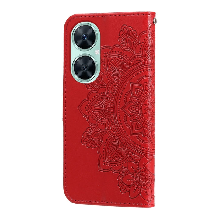 For Huawei nova 11i / Maimang 20 5G / Enjoy 60 Pro 7-petal Flowers Embossing Leather Phone Case