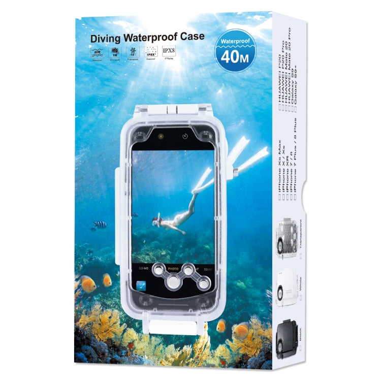 HAWEEL 40m/130ft Waterproof Diving Case for Huawei P20, Photo Video Taking Underwater Housing Cover, For Huawei P20