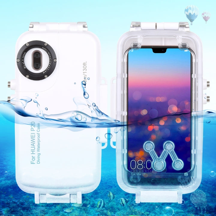 HAWEEL 40m/130ft Waterproof Diving Case for Huawei P20, Photo Video Taking Underwater Housing Cover, For Huawei P20