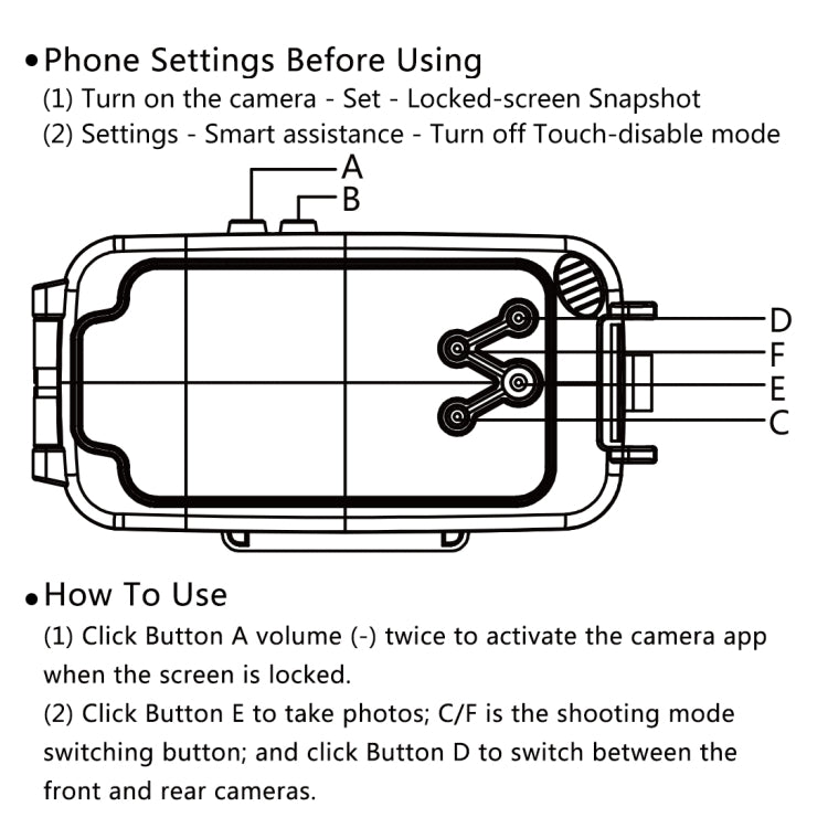 HAWEEL 40m/130ft Waterproof Diving Case for Huawei P20 Pro, Photo Video Taking Underwater Housing Cover, For Huawei P20 Pro