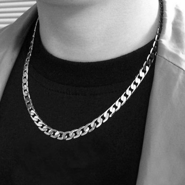 Europe and America Fashion Alloy Chain Hip Hop Simple Long Necklace, Width: 12mm, Length: 80cm