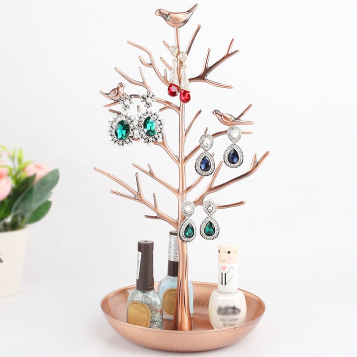 Birdie Tree Shape Ear Stud Earrings Bracelet Pendant Necklace Jewelry Display Storage Rack