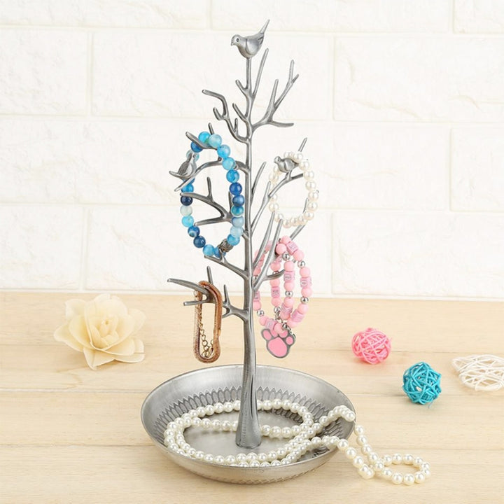 Birdie Tree Shape Ear Stud Earrings Bracelet Pendant Necklace Jewelry Display Storage Rack