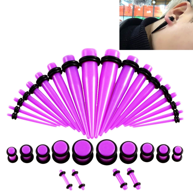 36PCS Unisex Acrylic Ear Expansion Ear Extender 14G-00G Accessories Set