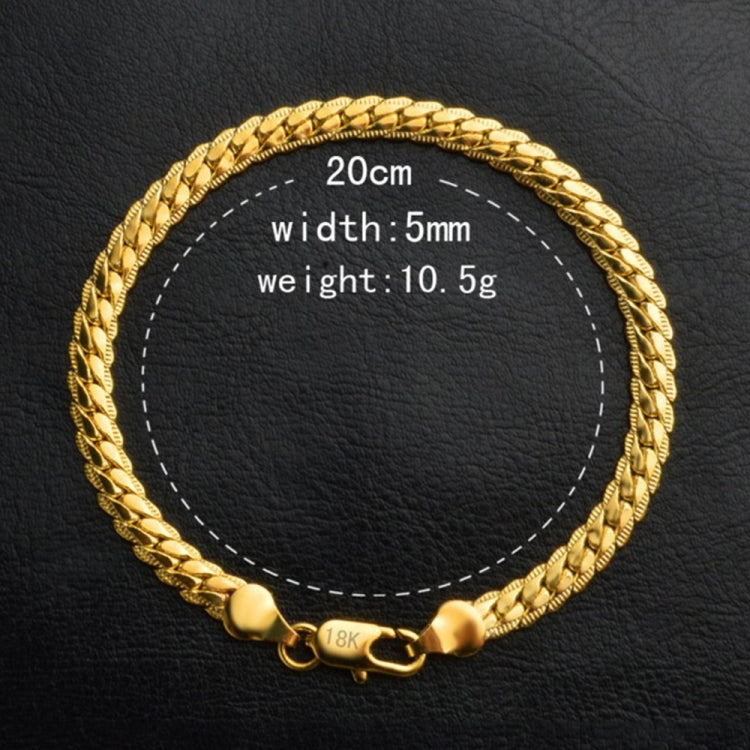 Hot Fashion Jewelry Simple 18k Yellow Gold Bracelet(Gold)