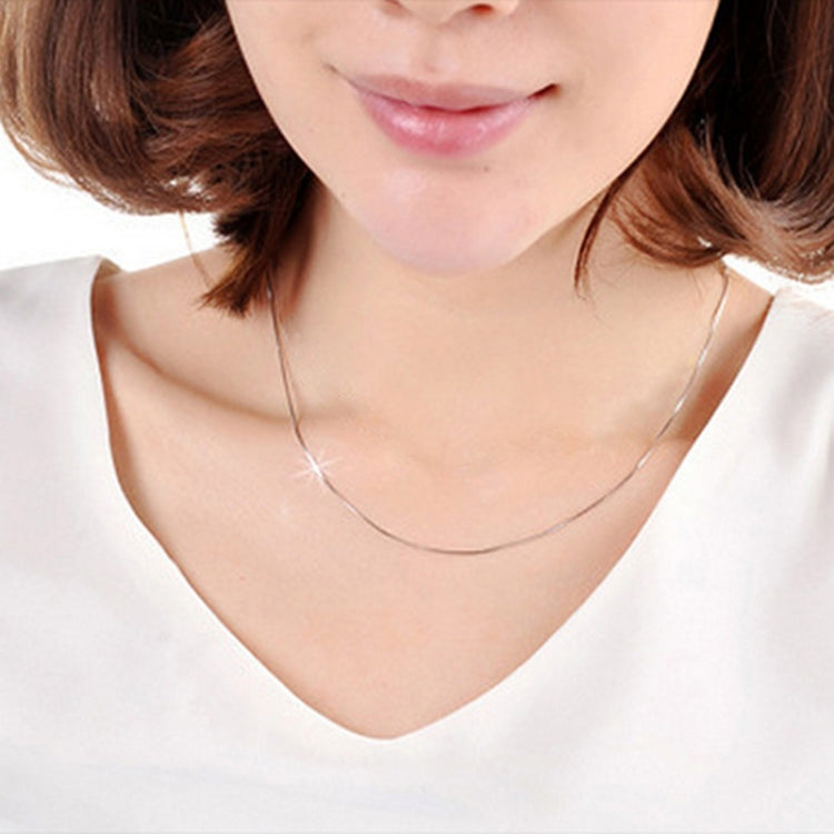 1MM Personality Fashion Silver Plated Snake Bone Chain(Silver length:22 inch), length:22 inch