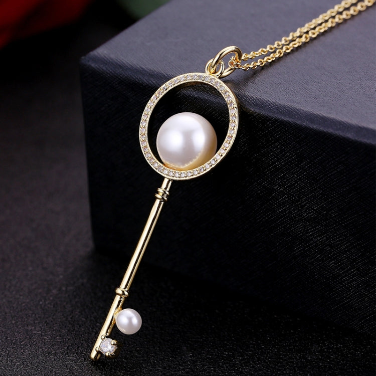 Summer Trend Diamond Shape Bead Key Necklace for Female