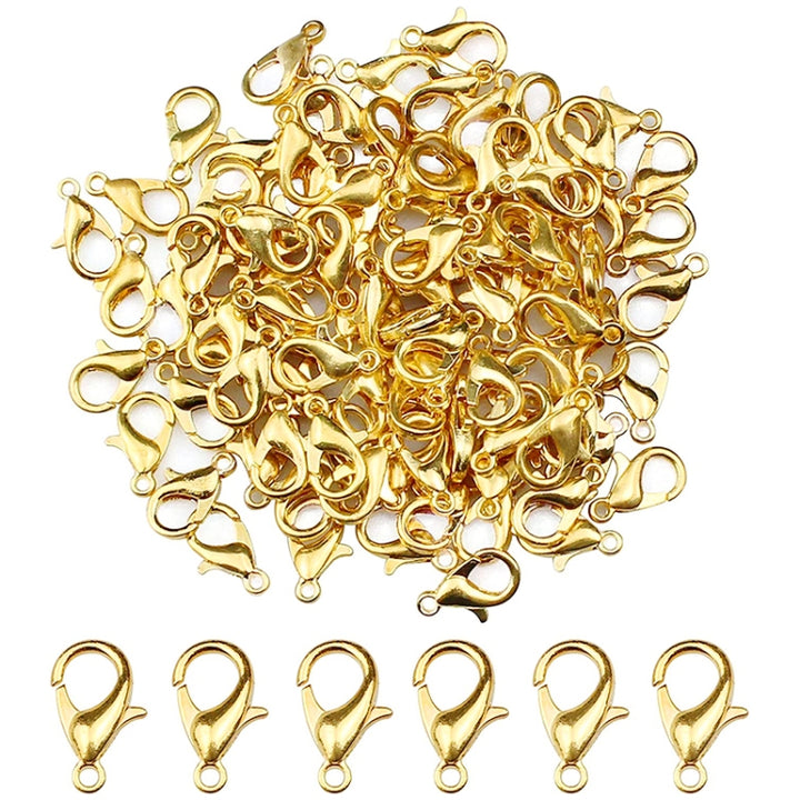 100 PCS 12mm DIY Jewelry Accessories High-quality Alloy Lobster Claw, 100 PCS