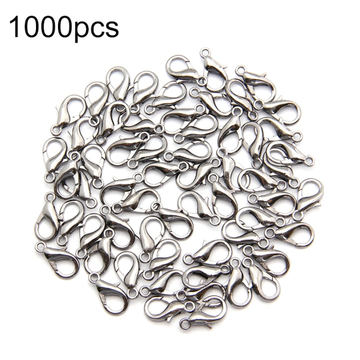 1000 PCS 12mm DIY Jewelry Accessories High-quality Alloy Lobster Claw, 1000 PCS