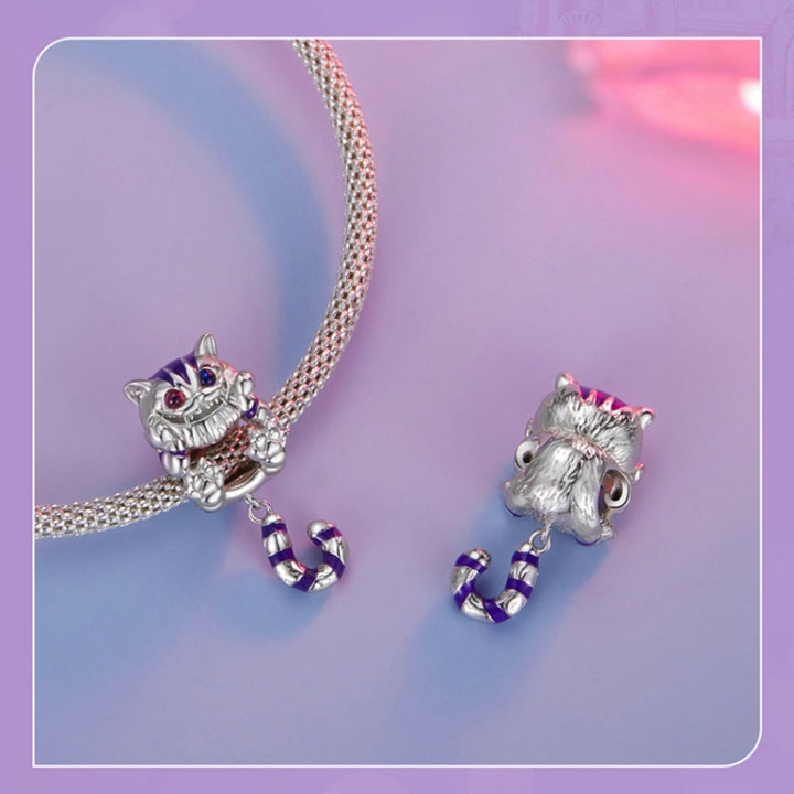 SCC2529 Sterling Silver S925 Fantasy Magic Cat Pendant Accessories DIY Bracelet Beads, SCC2529