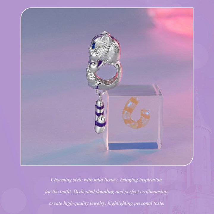 SCC2529 Sterling Silver S925 Fantasy Magic Cat Pendant Accessories DIY Bracelet Beads, SCC2529