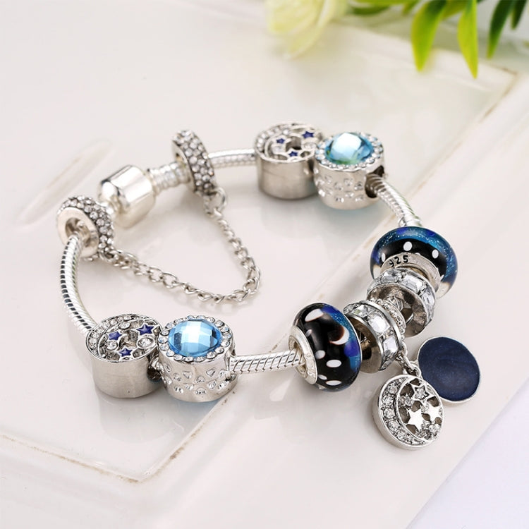 18cm Fashion Ethnic Style Boho Blue Sky Star Moon Bead Bracelets, 18cm