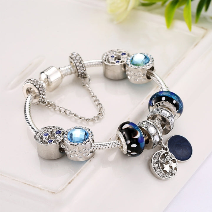 20cm Fashion Ethnic Style Boho Blue Sky Star Moon Bead Bracelets, 20cm