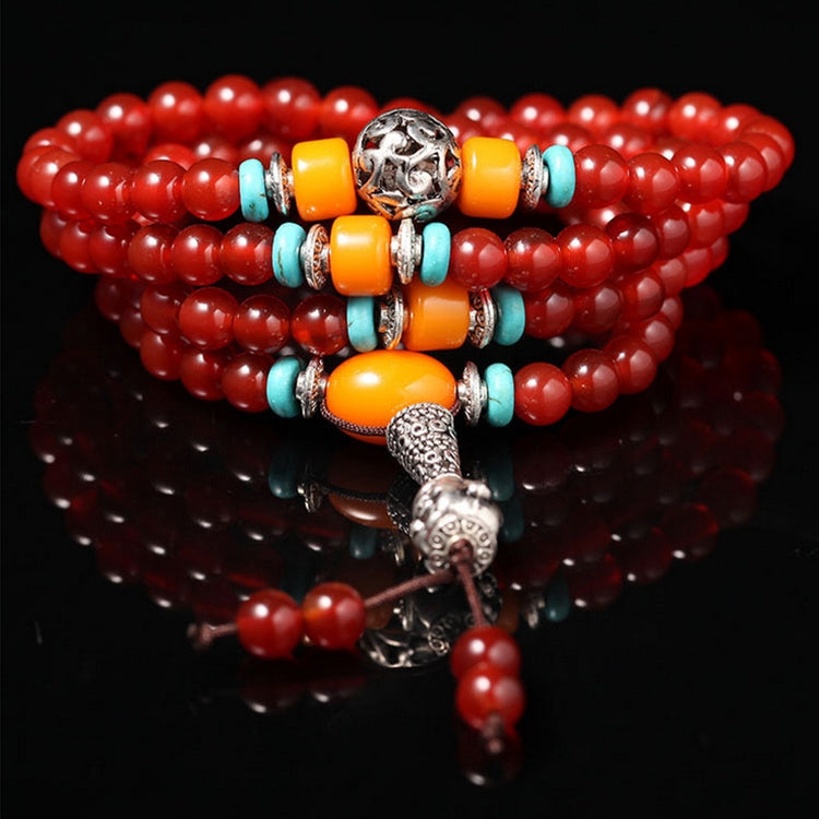 Fashion Jewelry Accessory Garnet Beads Bracelet, Red Agate & Buddha Head, Aquamarine & Longevity Lock, White Jade, Pink Crystal & Cat, Pink Crystal & Elephant & Fish, Red Agate & Elephant, Red Agate & Pi Xiu, Violitde, Garnet, Blue Sandstone & Calabash