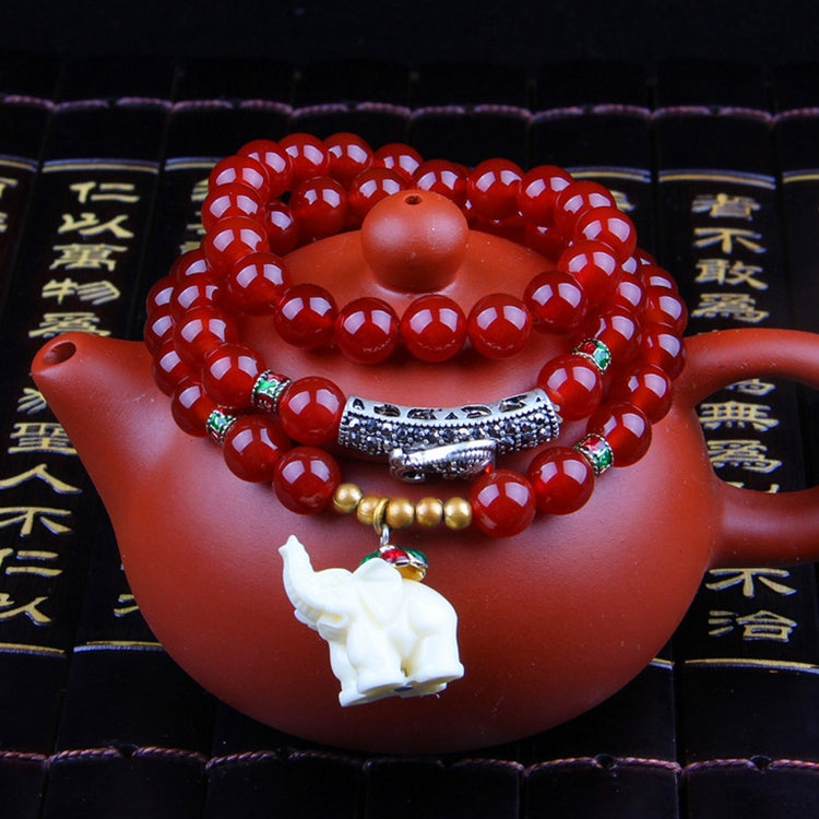 Fashion Jewelry Accessory Garnet Beads Bracelet, Red Agate & Buddha Head, Aquamarine & Longevity Lock, White Jade, Pink Crystal & Cat, Pink Crystal & Elephant & Fish, Red Agate & Elephant, Red Agate & Pi Xiu, Violitde, Garnet, Blue Sandstone & Calabash