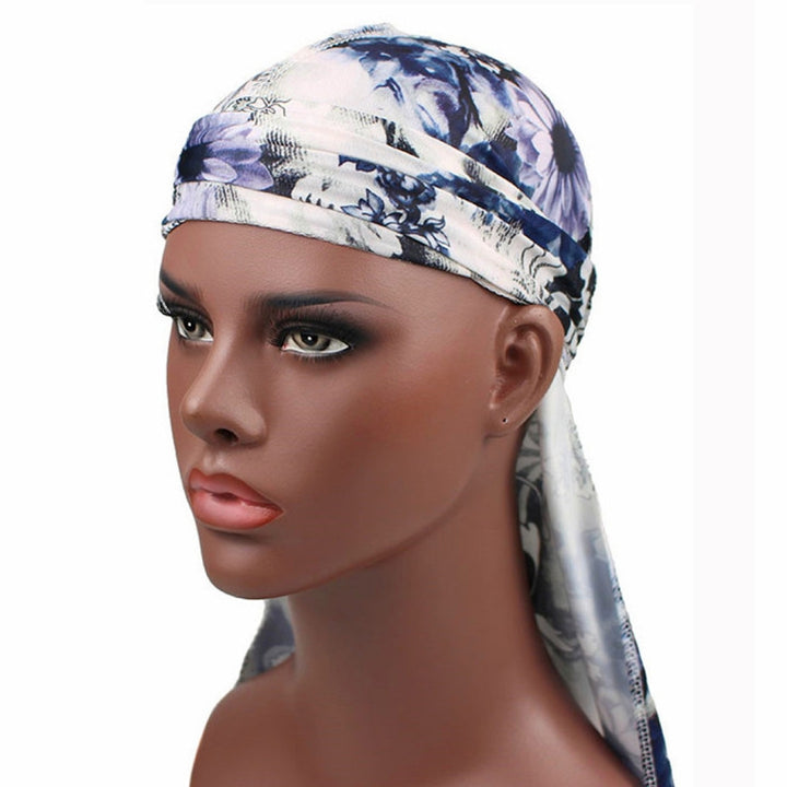 b-4 High Elastic Printing Long-tailed Pirate Hat Headkerchief Chemotherapy Cap