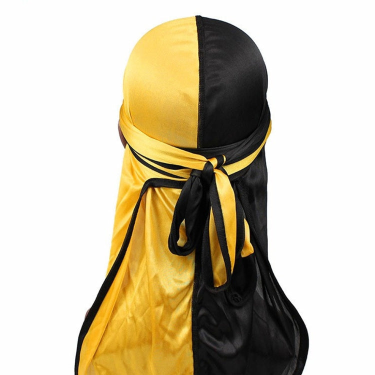 Double-coloured Silk Satin Long-tailed Pirate Hat Turban Cap Chemotherapy Cap