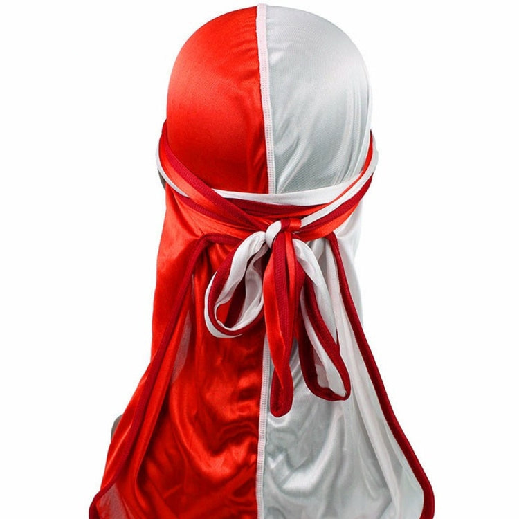 Double-coloured Silk Satin Long-tailed Pirate Hat Turban Cap Chemotherapy Cap