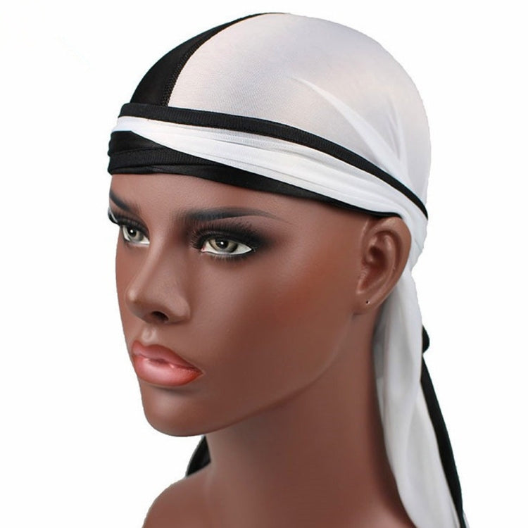 Double-coloured Silk Satin Long-tailed Pirate Hat Turban Cap Chemotherapy Cap