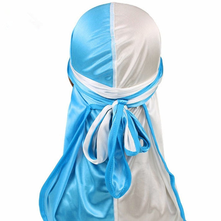 Double-coloured Silk Satin Long-tailed Pirate Hat Turban Cap Chemotherapy Cap