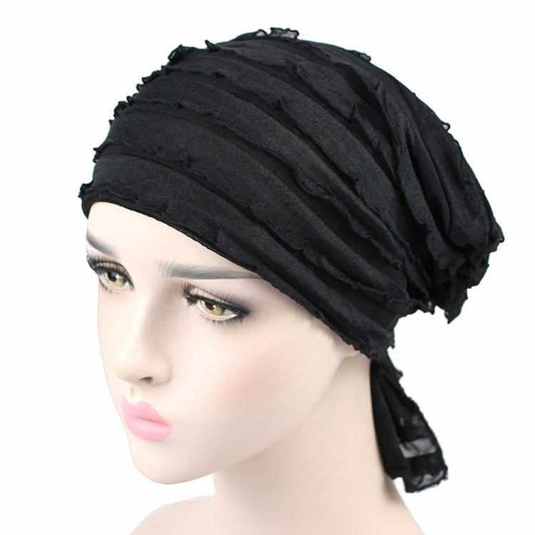 Muslim Stacking Cap Chiffon Fold Turban Cap Chemotherapy Cap