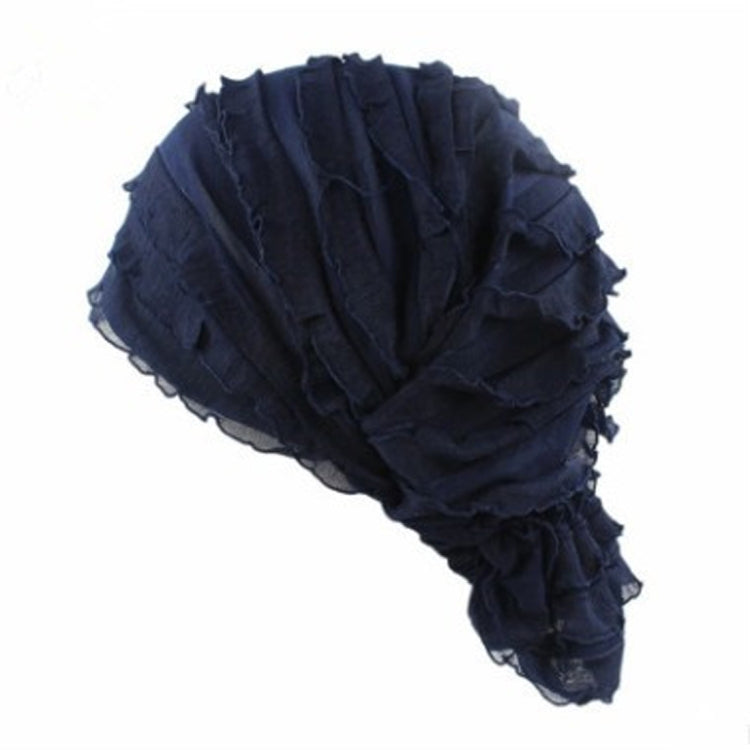 Muslim Stacking Cap Chiffon Fold Turban Cap Chemotherapy Cap