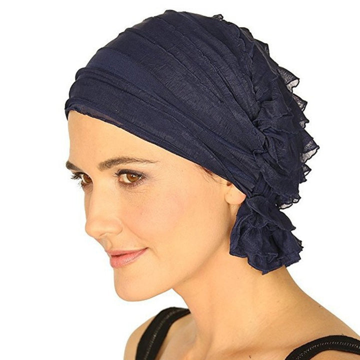 Muslim Stacking Cap Chiffon Fold Turban Cap Chemotherapy Cap