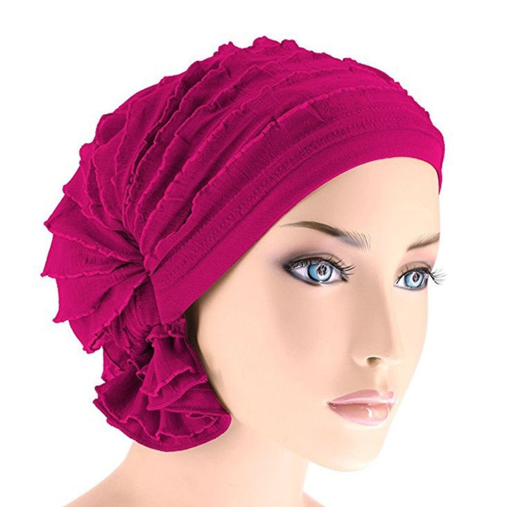 Muslim Stacking Cap Chiffon Fold Turban Cap Chemotherapy Cap