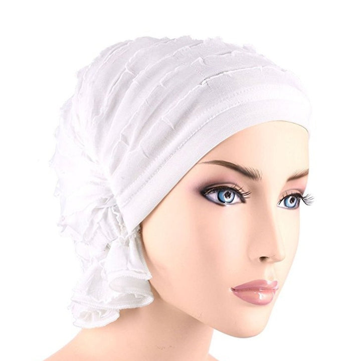 Muslim Stacking Cap Chiffon Fold Turban Cap Chemotherapy Cap