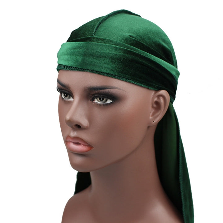 Velvet Turban Cap Long-tailed Pirate Hat Chemotherapy Cap