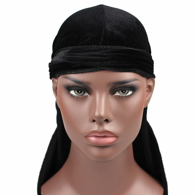 Velvet Turban Cap Long-tailed Pirate Hat Chemotherapy Cap