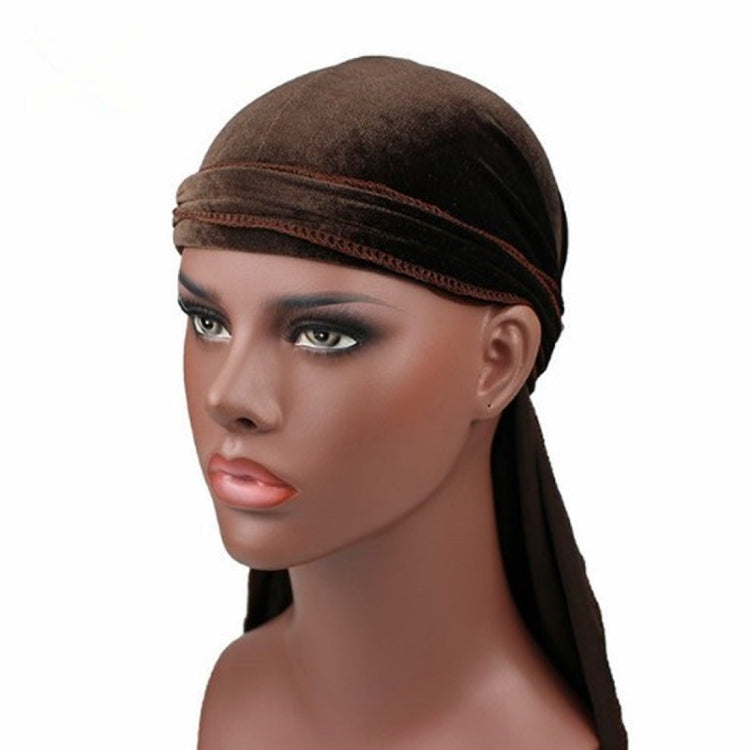 Velvet Turban Cap Long-tailed Pirate Hat Chemotherapy Cap