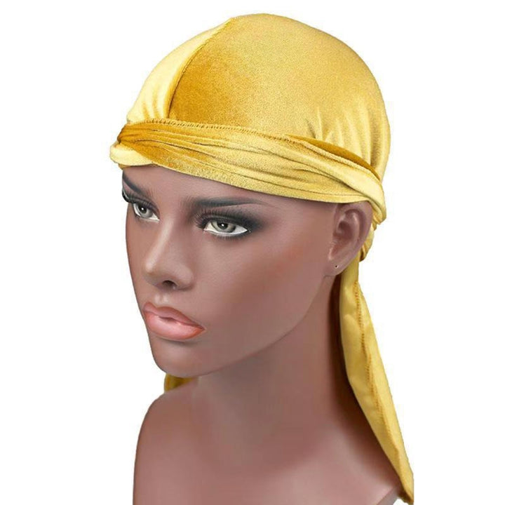 Velvet Turban Cap Long-tailed Pirate Hat Chemotherapy Cap