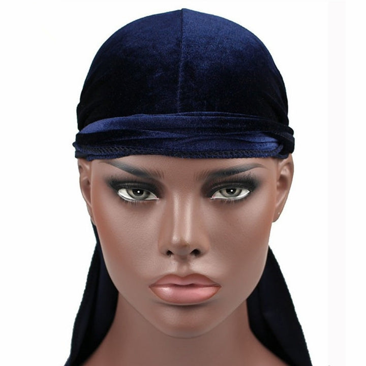 Velvet Turban Cap Long-tailed Pirate Hat Chemotherapy Cap