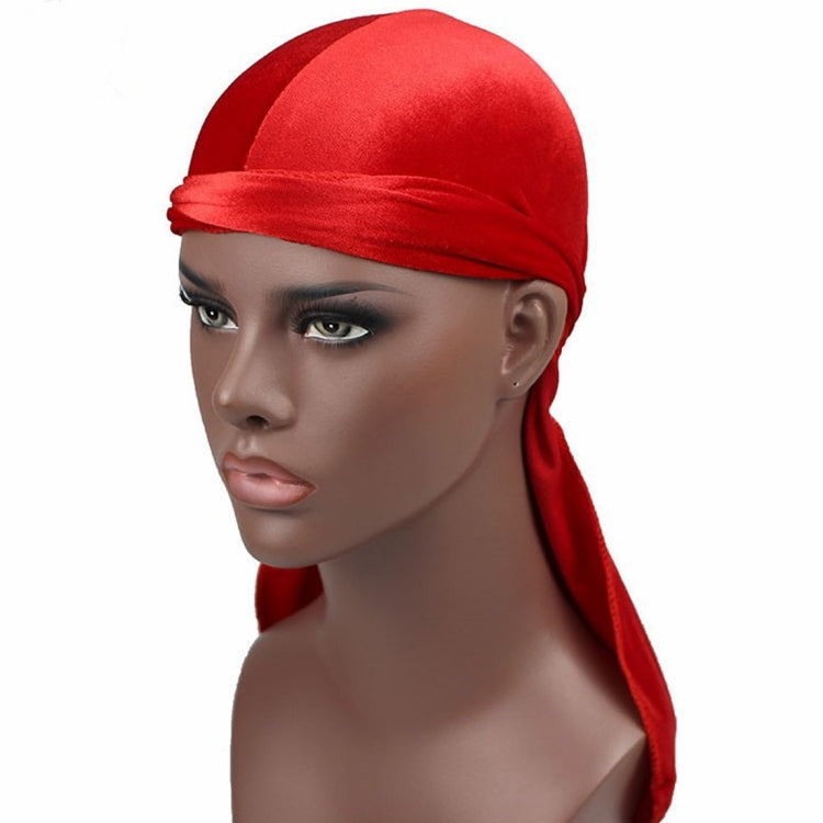 Velvet Turban Cap Long-tailed Pirate Hat Chemotherapy Cap