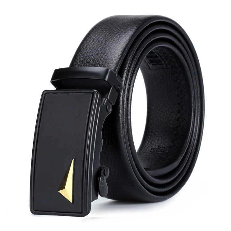 Dandali GD816 Men Business Automatic Buckle Double Edge Wrapping Leather Belt Waistband, Size: 120cm