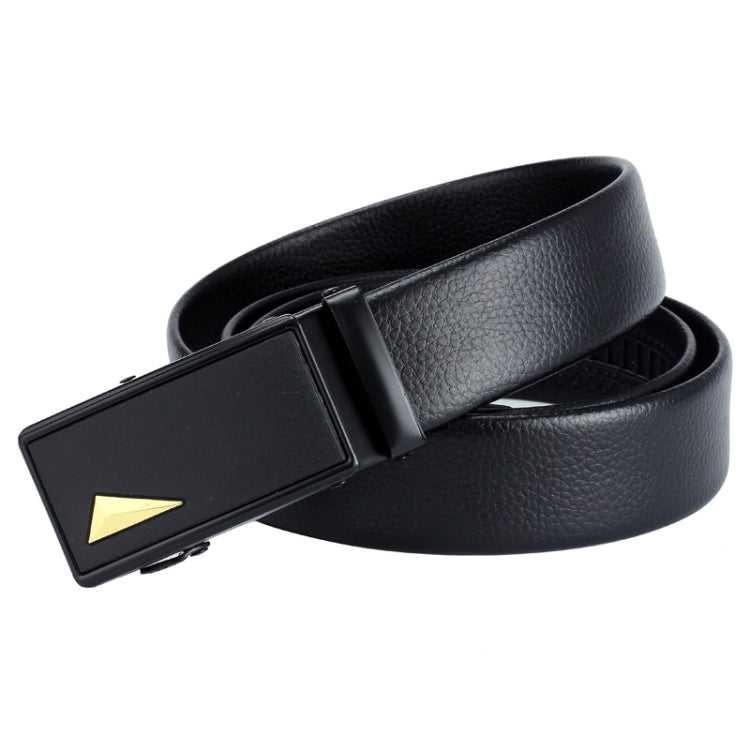 Dandali GD816 Men Business Automatic Buckle Double Edge Wrapping Leather Belt Waistband, Size: 120cm