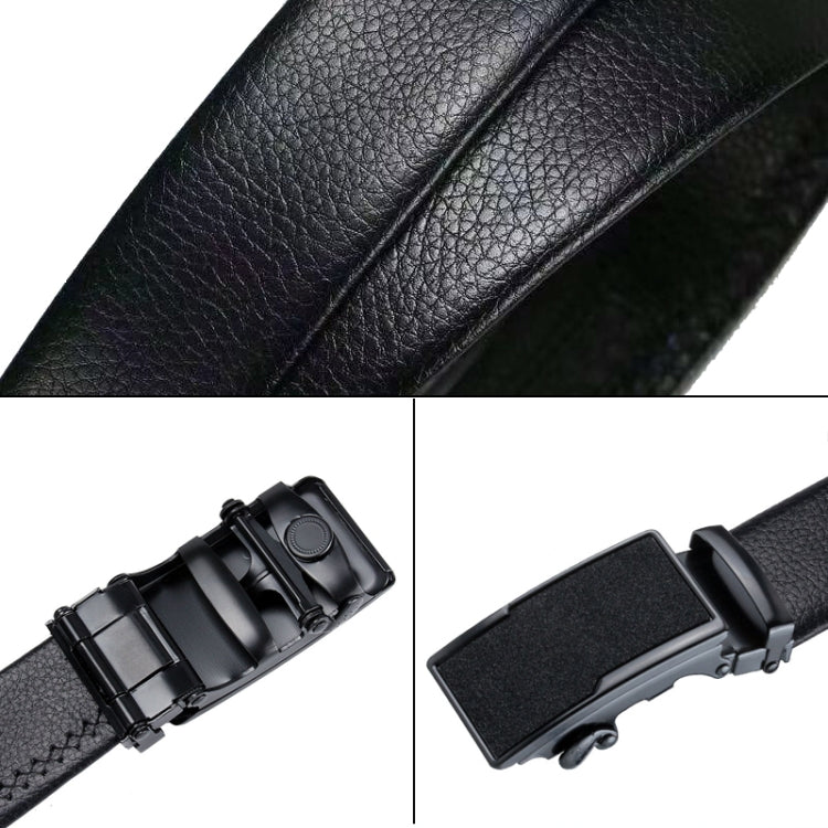 Dandali GD821 Men Business Automatic Buckle Double Edge Wrapping Leather Belt Waistband, Size: 120cm