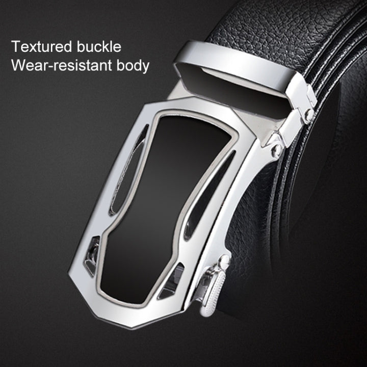 Dandali GD835 Men Automatic Buckle Double Edge Wrapping Leather Belt Waistband, Length: 120cm